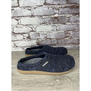 Giesswein Slipper Navy Blue Wool Fabric Slip On Mules Shoes Women’s 40EU/9.5M US